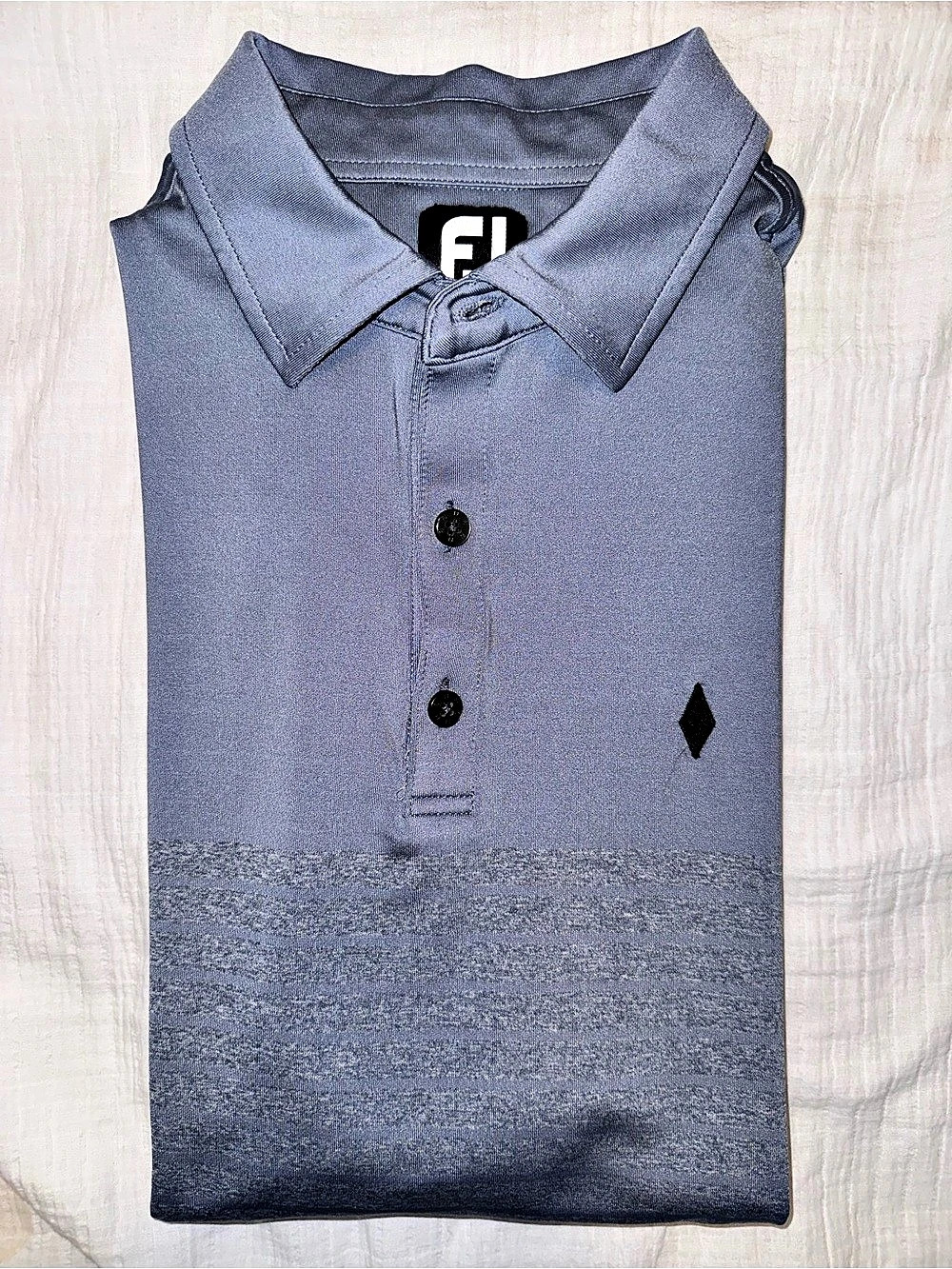 FootJoy Deco Diamond Lisle Golf Polo Blue Medium